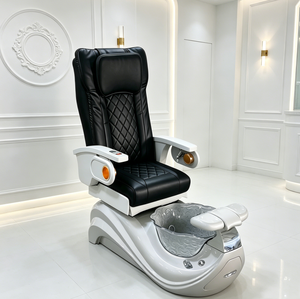 Sillón de Pedicura para Salón de Belleza, Color Negro, <span class=keywords><strong>Precio</strong></span> Directo de Fábrica, con Masaje Corporal y de Asiento, y Bañera para Pies - Product Image 2