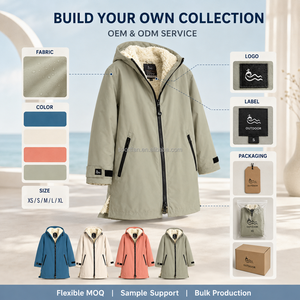 Bata de Playa para Niños Personalizada con Costuras Impermeables, Forro Polar Sherpa Cálido y Capucha - Product Image 4