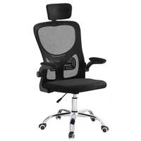 Chaise de bureau moderne en maille avec dossier haut réglable et siège coulissant - Chaise de bureau confortable pour ordinateur, idéale pour les gestionnaires - Meilleure vente
