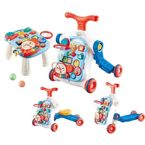 KSF High Quality Children Toys Multifunction 5 In 1 Baby Walker Plastic Sit Stand Push Pull Toys Girls Baby Boy Toy Play Gifts