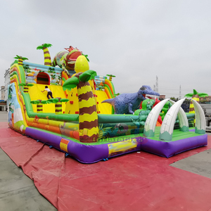 Castillo inflable comercial con tobogán, parque de juegos gigante para exteriores, ciudad de diversión para niños - Product Image 3