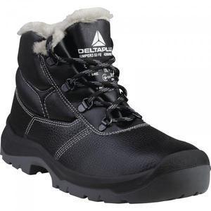 DELTA PLUS - JUMP3S3FENO43 Botas de cuero negro con abertura pigmentada con forro de piel-S3 CI SRC-EAN 3295249246129 BOTAS DE SEGURIDAD - Product Image 1