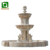 Fontaine d'eau en pierre sculptée, statue de figure grecque en marbre blanc naturel pour la décoration de jardin extérieur