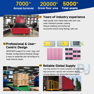 Bo Jiao هيكل تجميع 4 أبواب خزانة خزانة خزانة معدنية للاستخدام المدرسي في صالة الألعاب الرياضية - Product Image 6