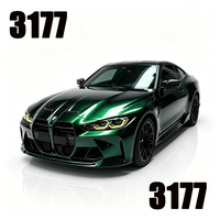 Inventario Local en EE. UU., Envío Gratuito, Vinilo para Automóviles PET de Alto Brillo Color Verde Ágata Oscuro, Película Autoadhesiva para Envolver Automóviles