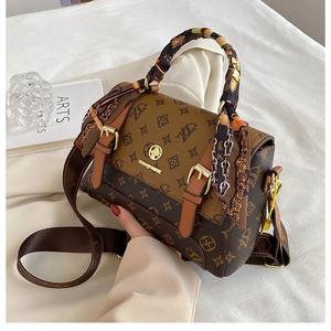 À la mode femme nouvelle mode marée avec fleur imprimé grande capacité haute qualité sacs à main épaule soie écharpe sac à bandoulière - Product Image 3