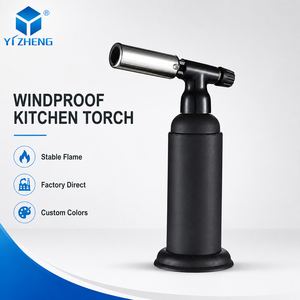 Briquet torche multifonction portable rechargeable DP-YIZHENG à flamme jet, coupe-vent, au butane, pour barbecue, cuisine et usage culinaire - Product Image 1