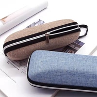 Nouvel étui rigide en EVA résistant à la pression, motif vintage, couleur lin, pour lunettes de soleil et de vue – Meilleure vente