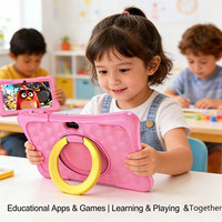 Tablet Anak 7 Inci Android 10 Tablet Edukasi untuk Anak-anak dengan Casing Tahan Banting dan Penyangga Kontrol Orang Tua WiFi