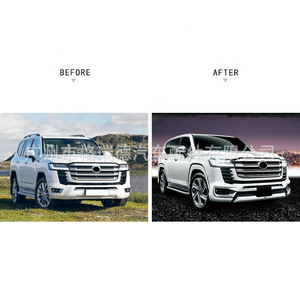 ชุดแต่งตัวถังรถยนต์สำหรับแลนด์ครุยเซอร์ 2022 LC300: ซุ้มล้อหน้าและหลัง สีขาวมุก สีดำเงาใหม่ - Product Image 5