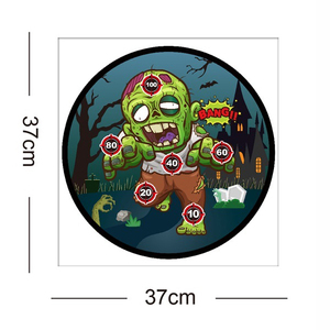 Jeu de fléchettes adhésives Zombie d'Halloween 36 cm avec 6 balles collantes en polyester pour enfants, utilisation intérieure/extérieure pour fêtes - Product Image 4