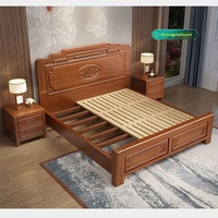 Lit double en bois massif de palissandre 1,5m 1,8m, motif ananas sculpté, style antique chinois, pour chambre principale, adapté aux personnes âgées, démontable