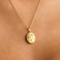 Gemnel Collier en argent sterling 925 avec image personnalisée Plaqué or 18 carats Pendentif papillon et fleur en zircon