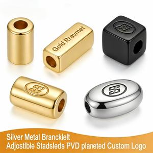 Servicio de Producción Personalizada: Cuentas Espaciadoras Redondas de Metal Personalizadas con Logotipo Grabado a Láser en Latón, Aluminio, Acero Inoxidable y Oro - Product Image 2