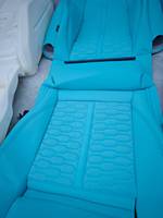 Pour Audi A4, kit de mousse de siège confortable rouge S4 modifié avec revêtement en cuir PU, panneaux de porte pour l'avant et l'arrière