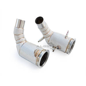 Tuyau de descente thermiquement blindé <span class=keywords><strong>MDG</strong></span>.U 3.0T pour Porsche 911 Carrera 992 2019-2023, section performance racing 304 - Product Image 2
