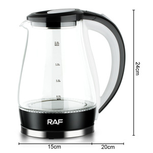 Bouilloire électrique en verre transparent de qualité 2L avec lumière LED pour faire du thé - Product Image 6
