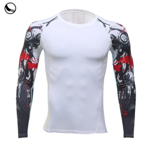 Ventes en gros Rash Guard en spandex personnalisé imprimé pour le BJJ - Product Image 4