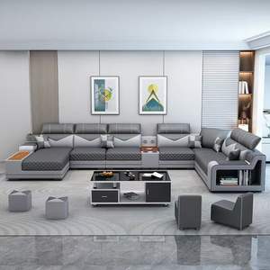 Multifunktionales Modulsofa mit USB-Ladeanschluss, Lautsprecher und Ablagekonsole für Wohnzimmer & Entertainment-Raum - Product Image 5