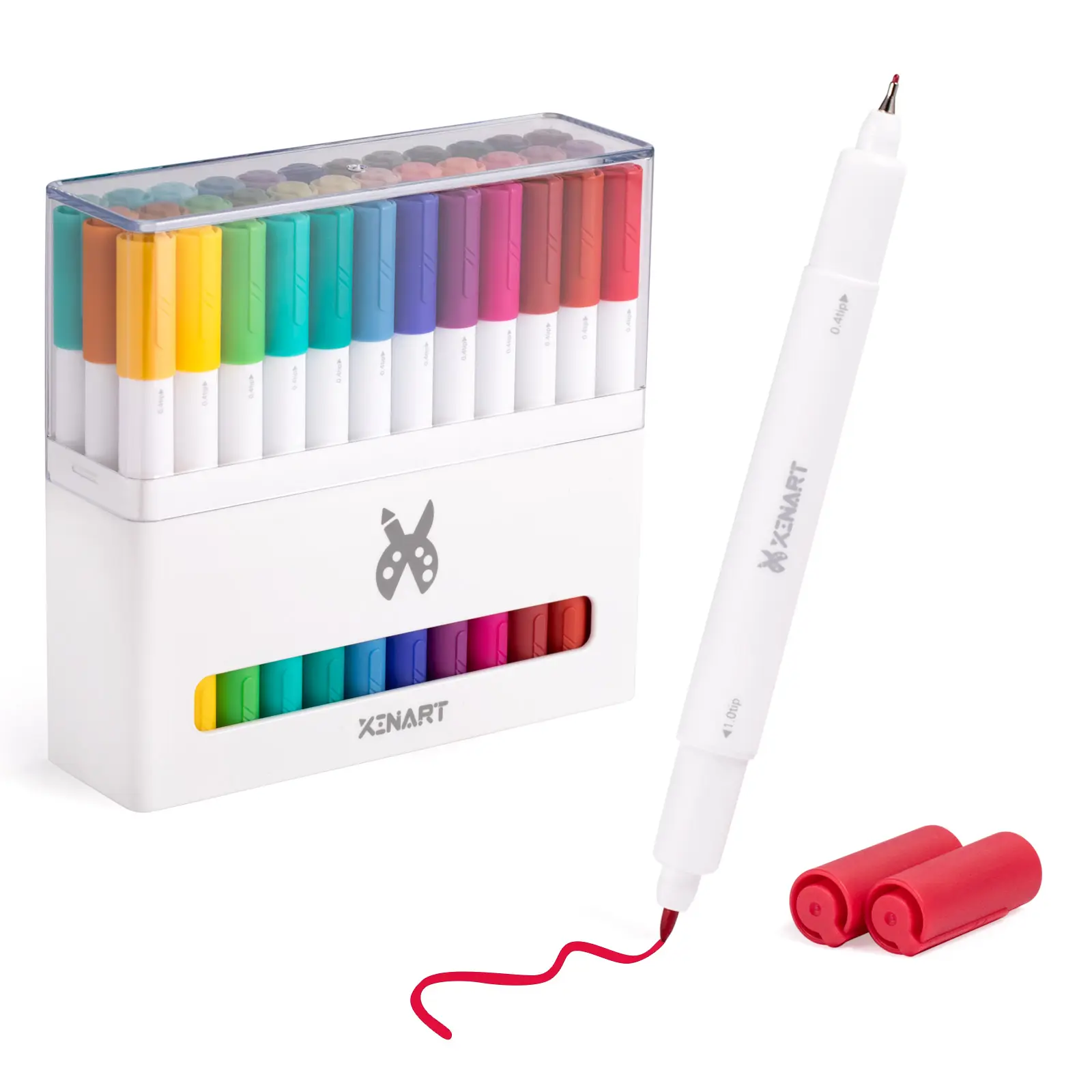 Xinart Pens for Cricut Joy Writing Drawing 33 Colorful Dual Tip Marker Pens 0.4 +1.0 Tips ,36 Packs