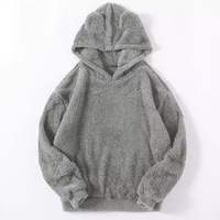 Échantillon gratuit de sweat à capuche coupe-vent, sweat à capuche gris uni