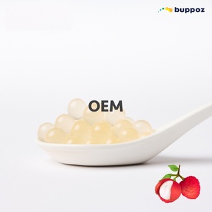 Perles de boba lychee éclatantes 3,2 kg en pot Halal HACCP Végétarien pour les boutiques de bubble tea et de thé au lait Marque privée - Product Image 2