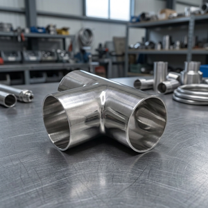 Raccord en T égal en acier inoxydable SS 304L poli, conforme à la norme Alfa Laval, raccord de tuyauterie en T égal en acier inoxydable forgé, poli, pour soudure - Product Image 3
