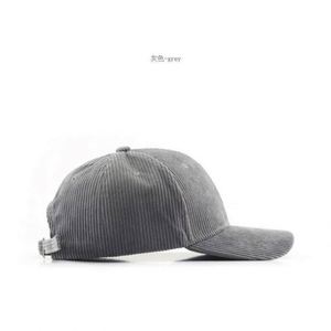 Casquette de baseball en velours côtelé personnalisée à 6 panneaux avec logo brodé réglable - Product Image 3