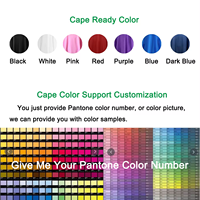 Cape de coiffure professionnelle unisexe réglable avec boutons-pression, noire, personnalisable avec logo, pour salon de beauté et barbier