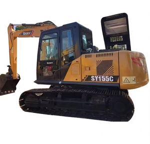 Excavatrice Sany155C 2023 de 15,5 tonnes, utilisation industrielle et agricole, pratique, rapide, multifonctionnelle, d'occasion, capacité de la benne de 0,55 m³, 73 kW - Product Image 1