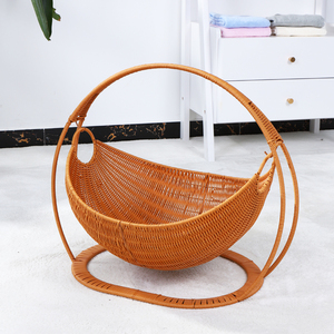 Panier pour animaux de compagnie de luxe, écologique et élégant, en rotin plastique, nouveau design, pour chat et chien, vente chaude - Product Image 2