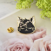 Pin Bros Logam Desain Khusus untuk Wanita, Cetak UV, Enamel Lunak/Keras, Kosong, untuk Nama, Hewan Peliharaan, Kucing, Lencana