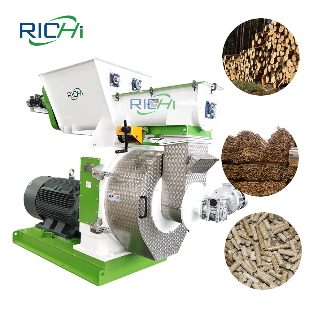 RICHI Factory Price 1-4.5 T/H Wood Granules Machine Fuel Pellet Machine Mill