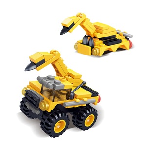 Jouets éducatifs en gros pour enfants, ensembles de blocs de construction à assembler, écologiques, non toxiques, en plastique ABS, jouets de voitures miniatures en 6 pièces - Product Image 5