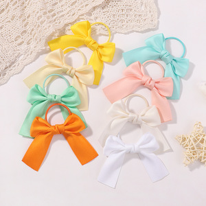Hàn Quốc rắn <span class=keywords><strong>satin</strong></span> tóc Bow với đuôi dài tóc quan hệ Cô Gái Đàn hồi hairband scrunchies công chúa Ribbon tóc phụ kiện Quà Tặng - Product Image 3