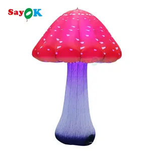 Led light advertising inflable illumination mushroom plant inflatable colorful mushroom for decoration