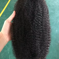 Cheveux Humains Afro Crépus Bouclés de Quatrième Génération en Vrac pour Micro Locs/Twists/Tresses/Réparation de Locs, Noir Naturel