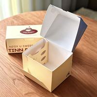Boîtes d'emballage personnalisables et écologiques pour pâtisseries et desserts, avec logo, gaufrage, séparateurs pour sacs à glace, impression pour boîtes à crêpes, gâteaux et mousses