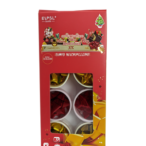 Erpsl Ruban décoratif à nœuds, 3 anneaux avec 3 fleurs, couleur unie, mélange or, argent, rouge, lot de 12 - Product Image 2