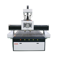 Machine de découpe CNC pour bois à prix avantageux, machine de fraisage CNC pour bois à double tête 1325 pour porte de placard, meubles