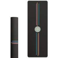 Tapis de yoga et de pilates personnalisé avec logo, antidérapant, pliable, 5 mm, impression colorée, en caoutchouc naturel PU