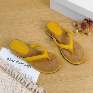 Sandales de plage style français 2026 pour femmes, tongs compensées rétro bicolores pour l'été - Product Image 6
