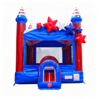 Castillo inflable personalizado, tamaño, color, logotipo, temas de dibujos animados disponibles para personalización. Casa Inflable de PVC de 0.55mm para Niños