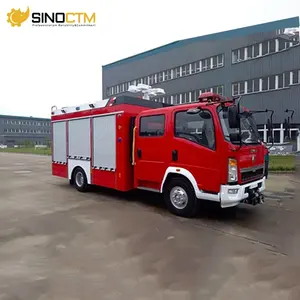 1000加仑中国重汽6轮HOWO新水箱消防车