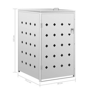 سقيفة سلة واحدة مخصصة للتخزين في الهواء الطلق سقيفة ديكور خارجي مع باب يدوي وفناء - Product Image 3