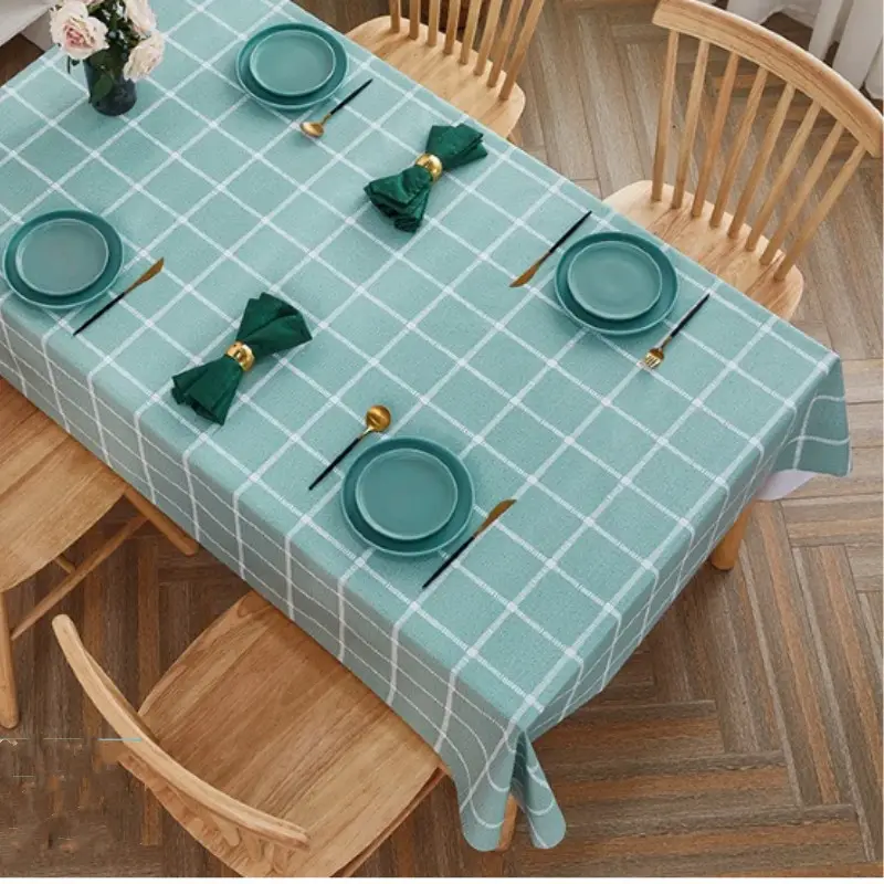 Mantel de mesa de comedor plegable resistente al calor impermeable de alta calidad, cubierta protectora de mesa de comedor de plástico de PVC