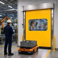 Stainless Steel Frame PVC High-Speed Automatic Rapid Folding Shutter for Cleanroom Workshop Warehouse