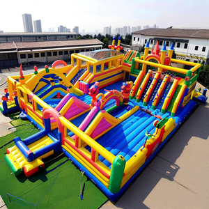 New Blessing Commercial PVC Inflatable Giant <b>Trampoline</b> Park CE Certified EN71 Compliant Outdoor Obstacle Course for 150 Family - Product Image 1