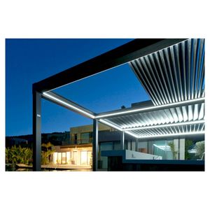 Pérgola de Lujo con Techo de Láminas, Pérgola Eléctrica con Láminas Ajustables <span class=keywords><strong>para</strong></span> Penthouse - Product Image 5