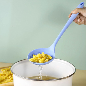 Silicone Strainer Spoon <b>Large</b> Non-Stick Heat Resistant Kitchen Cooking Tool For Pasta Water Draining - Product Image 1